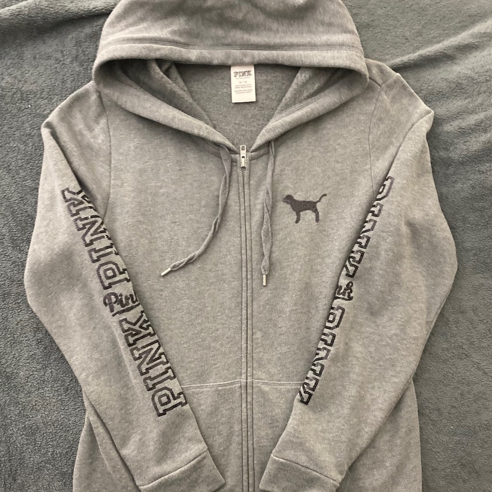 Pink zip up hoodie
